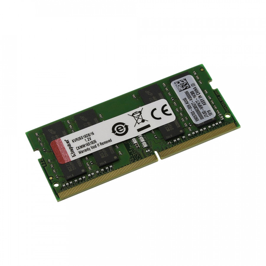 Ram laptop Kingston DDR4 16GB (1x16GB) Bus 2666Mhz SODIMM KVR26S19D8/16 - Hàng Chính Hãng