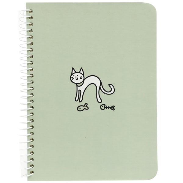 Sổ Lò Xo Teen Không Kẻ Có Chấm 80gsm My Cat - The Sun - Màu Xanh Xám