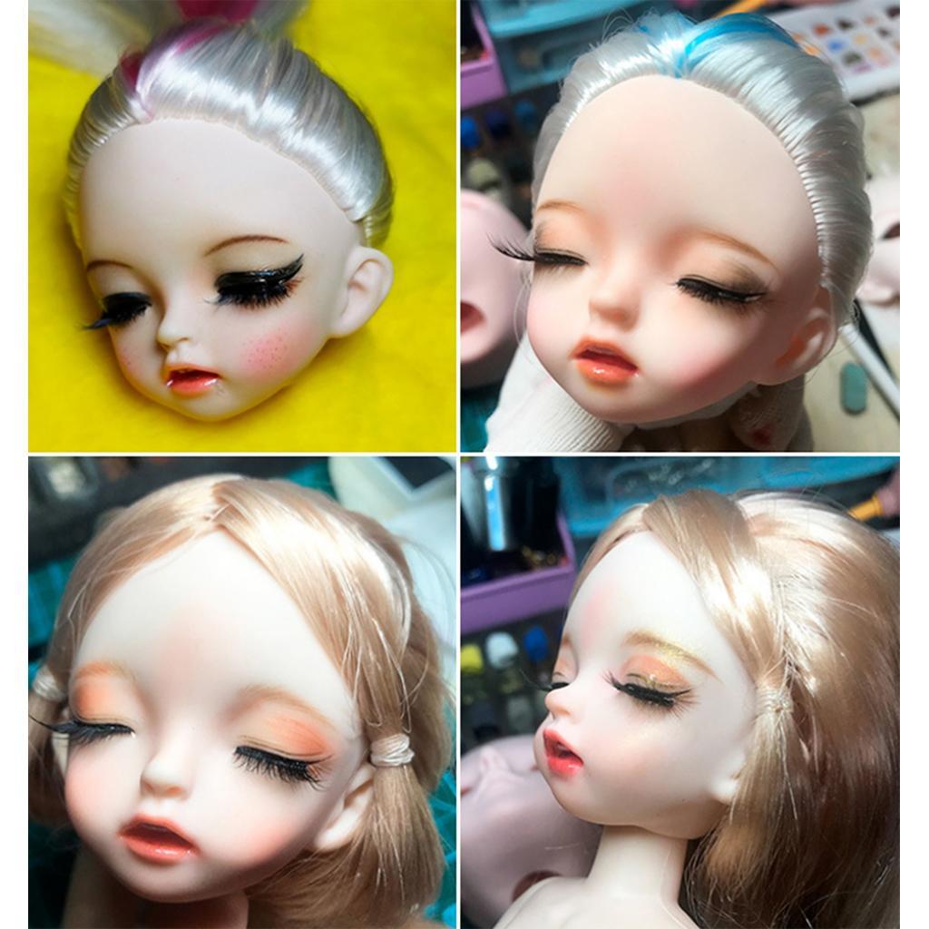 White Skin 1/6 Jointed Ball Dolls BJD Doll Body with Sleep Eyes with Head Part