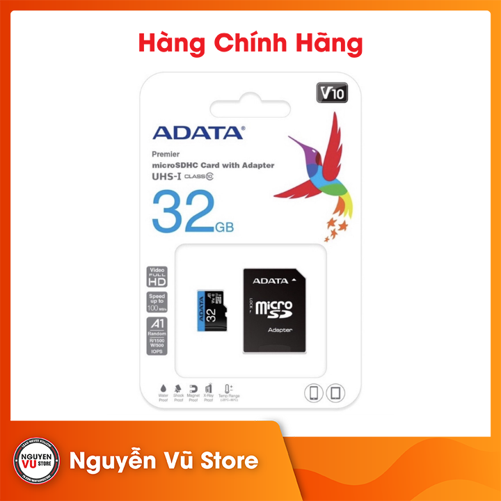 THẺ NHỚ MICRO ADATA 32GB UHS-I CLASS10 - Hàng Chính Hãng