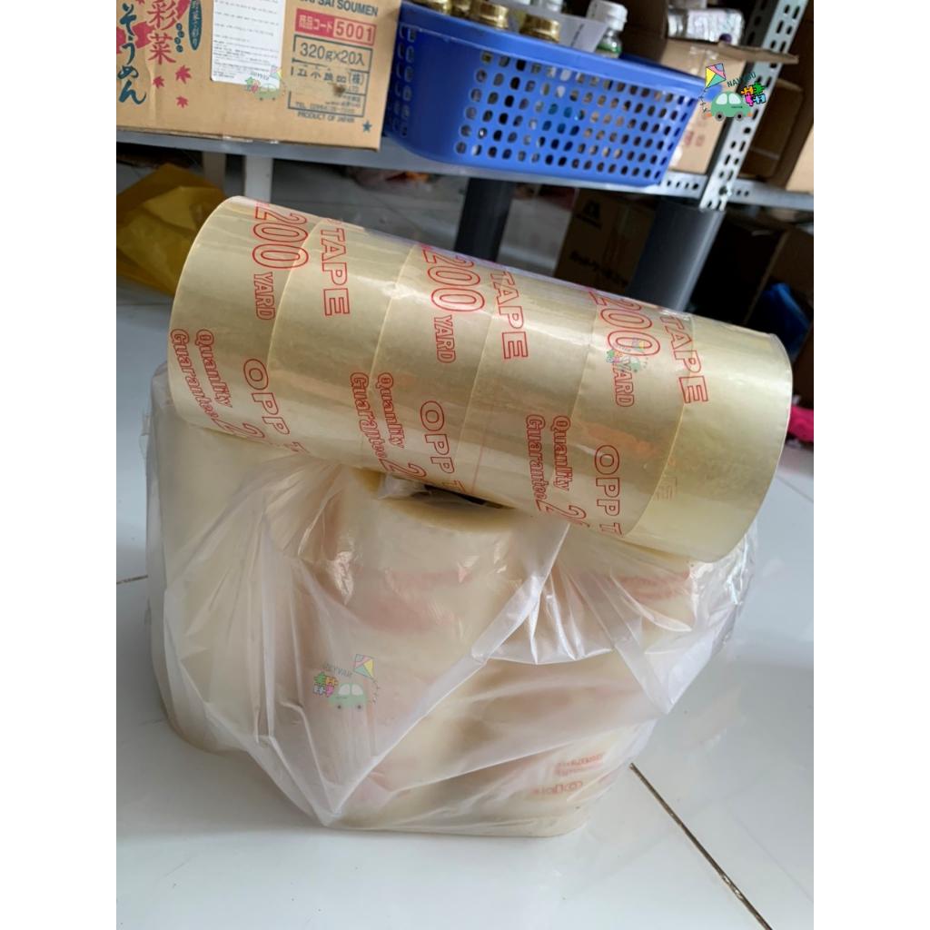Băng keo trong 5 phân - 200Yard - 6 cuộn/1Cây nặng 1.8Kg và lẻ 1 cuộn 5 phân 299gram