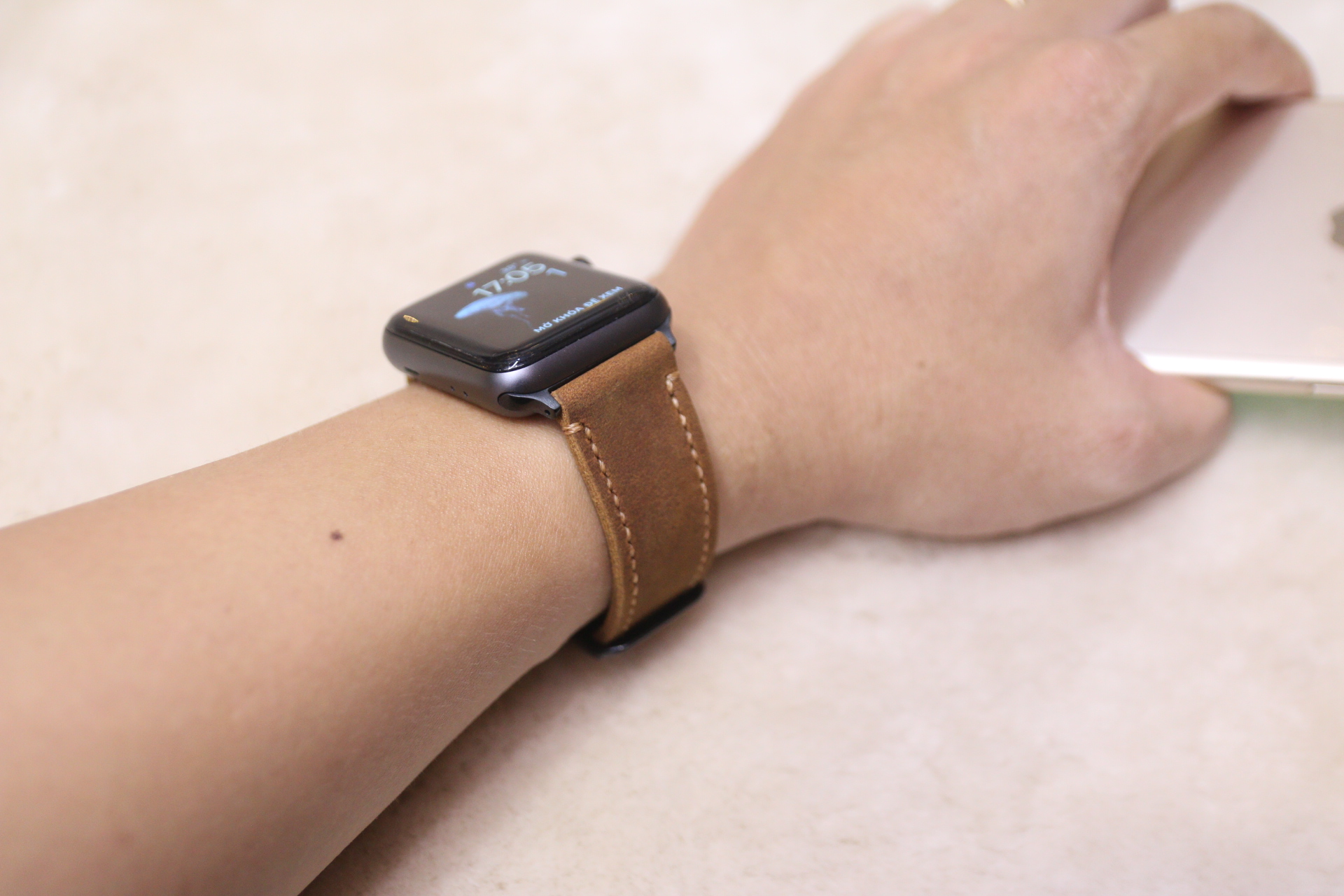 Dây Đeo Thay Thế Dành Cho Apple Watch - Da dò sáp  Handmade