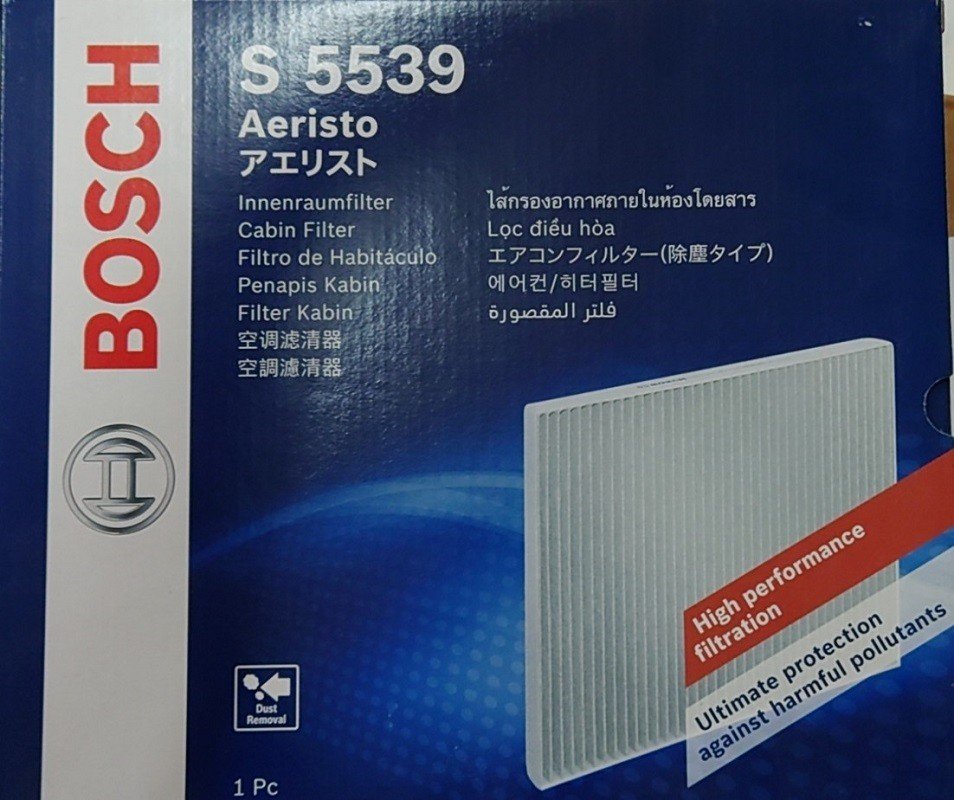 Lọc Gió Điều Hòa Aeristo Thường BOSCH Mã S5539 Dành cho Xe KIA Carens (13 - 18), Cerato (13 - 18), K3 (12 - 18)