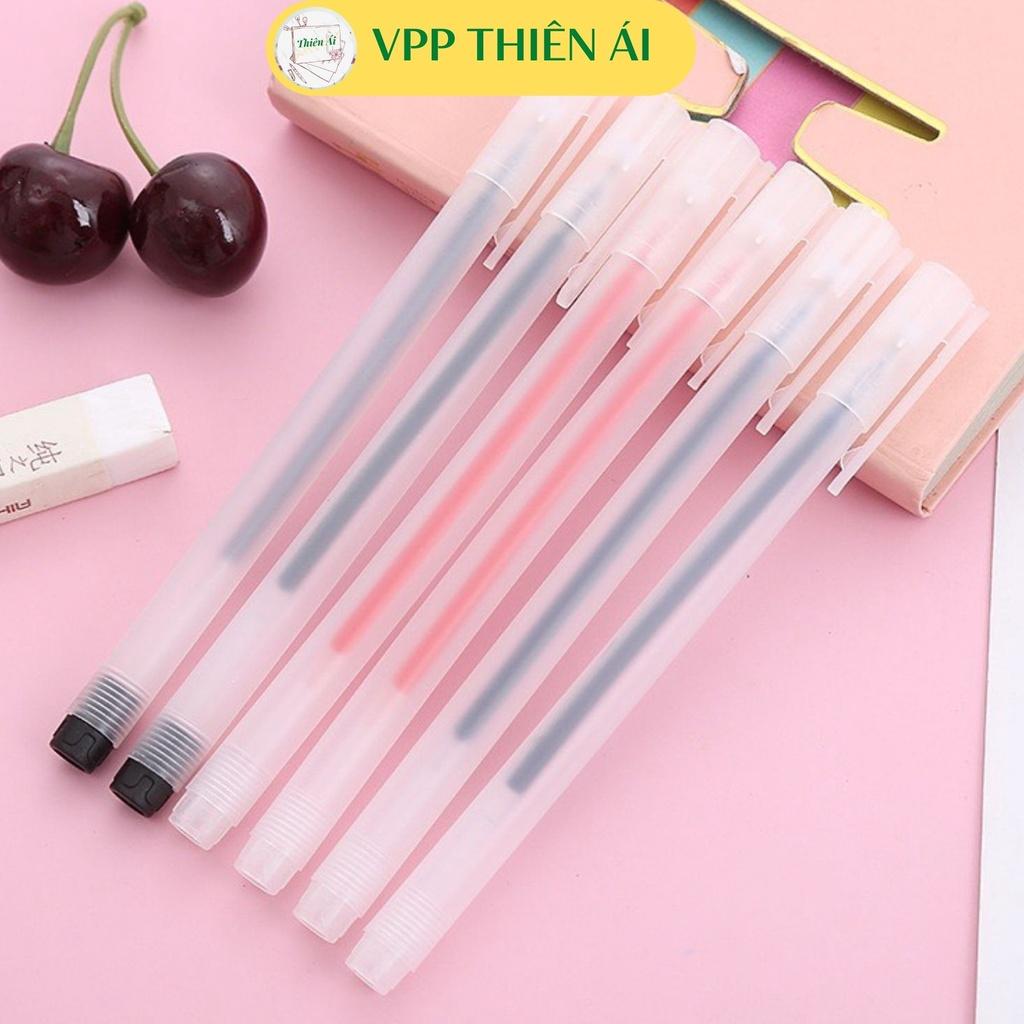 Bút bi nước văn phòng mực gel ngòi 0.5mm mực đều nét chữ đẹp - VPP THIÊN ÁI