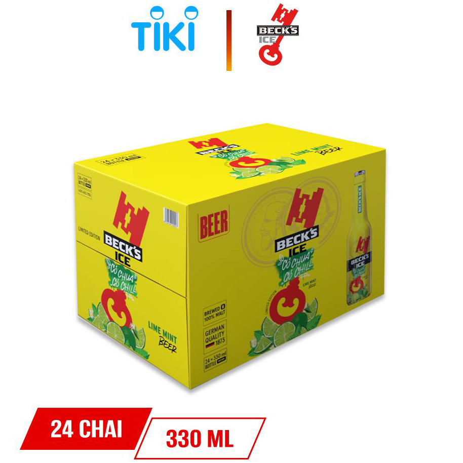 Thùng 24 Chai Bia Beck’s Ice Phiên Bản Giới Hạn (330ml / Chai)