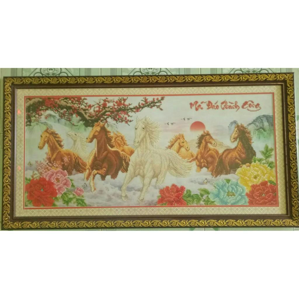 Tranh đính đá thành phẩm mã đáo thành công kích thước: 50 x105