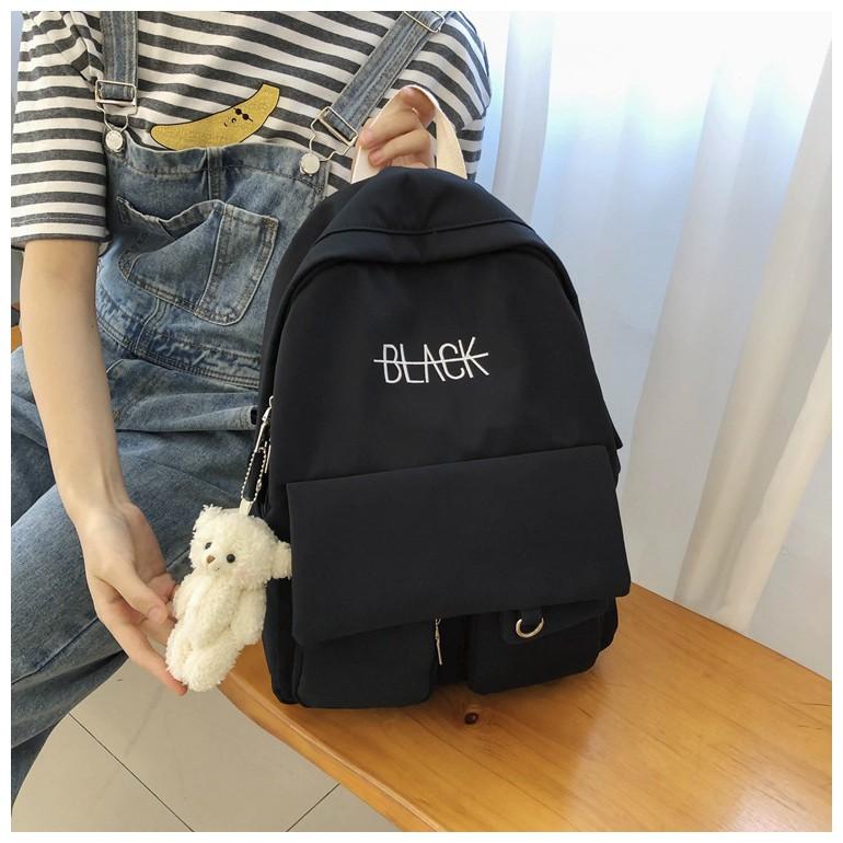 Balo trend 2021 ️ Balo BLACK nữ đẹp rẻ đựng laptop đi học, đi làm, đi du lịch đẹp, phong cách, giá rẻ.