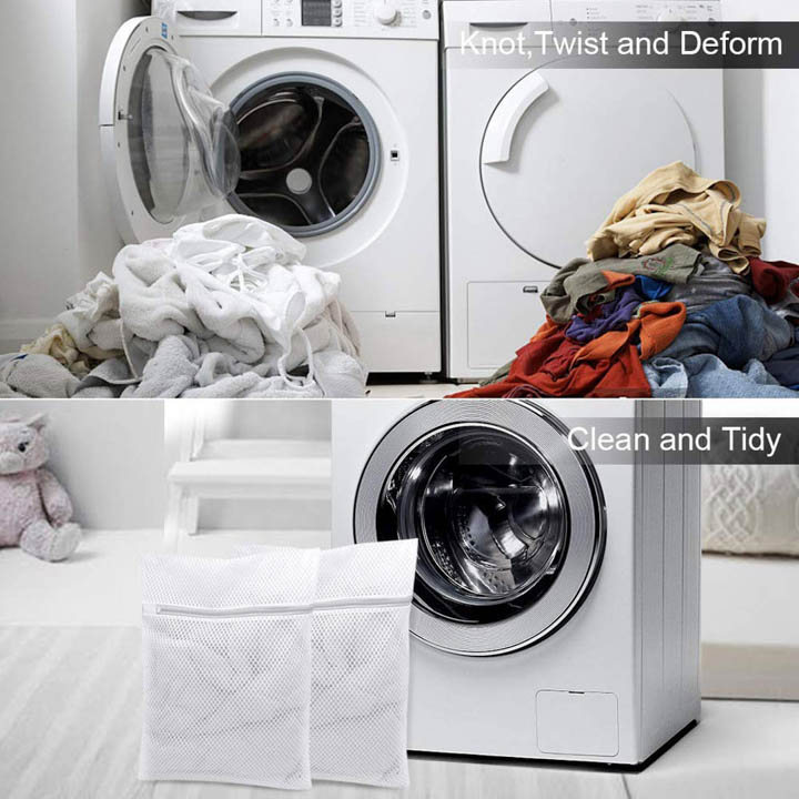 Hình ảnh Combo nhiều túi lưới giặt đồ cho máy giặt bảo vệ quần áo chống biến dạng chất lượng tốt dây kéo lưới mịn Polyester