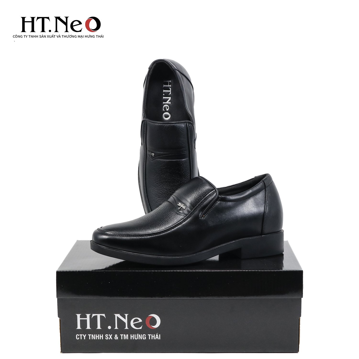 HT NEO Giày da nam, giày tây nam tăng chiều cao 6cm Chất Liệu Da Bò Cao Cấp 100% hàng xuất khẩu ( DD20)