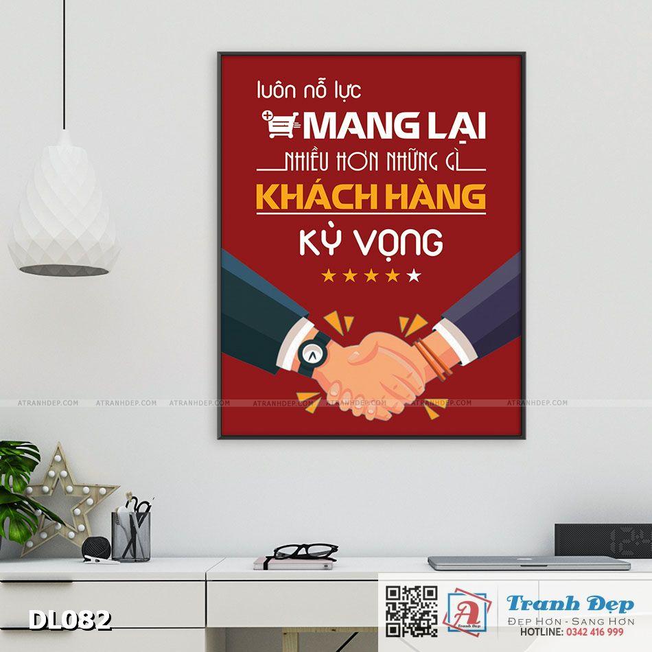 Tranh động lực trang trí văn phòng làm việc - Luôn nỗ lực mang lại nhiều hơn những gì khách hàng kỳ vọng - DL082