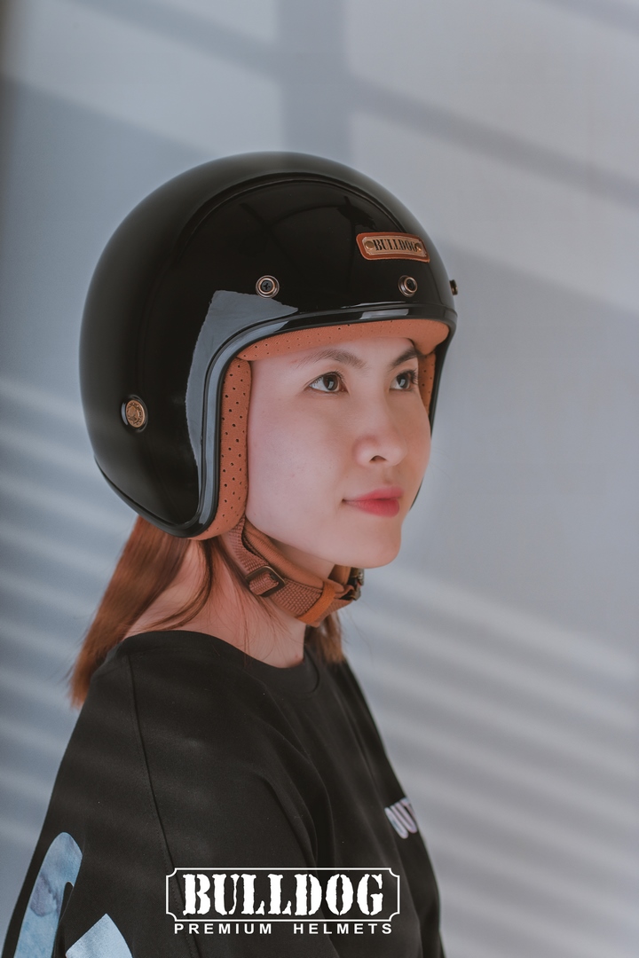 Mũ Bảo Hiểm 3/4 Cổ Điển BULLDOG Heli Sợi Thuỷ Tinh