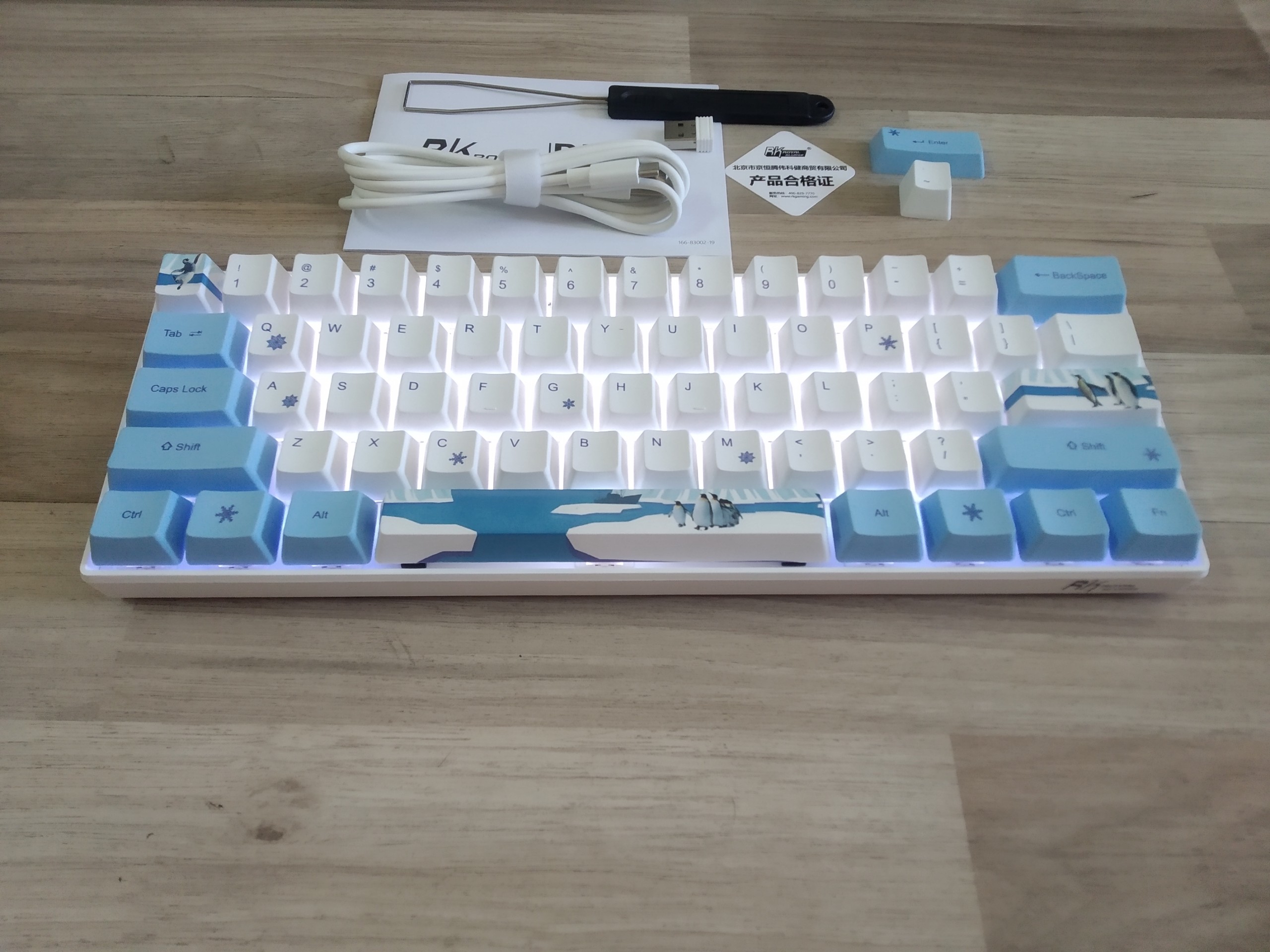 Bàn phím cơ không dây RK61 - Phiên bản giới hạn- Keycap PBT, công nghệ in Dye-sub, nhiều màu sắc, hoạ tiết. Chính hãng Royal Kludge