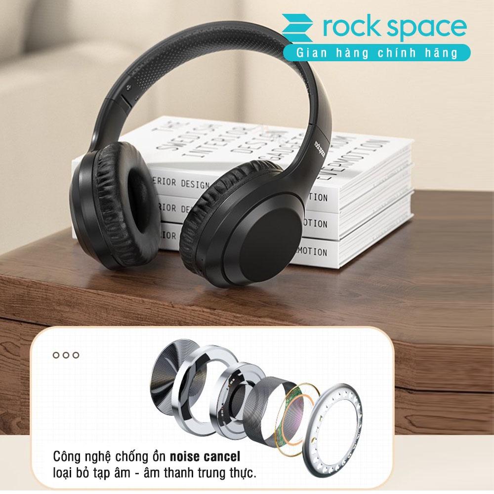 Headphone Tai Nghe Chụp Tai bluetooth Rockspace O2 kết nối không dây có mic nghe nhạc liên tục 15h - Hàng chính hãng