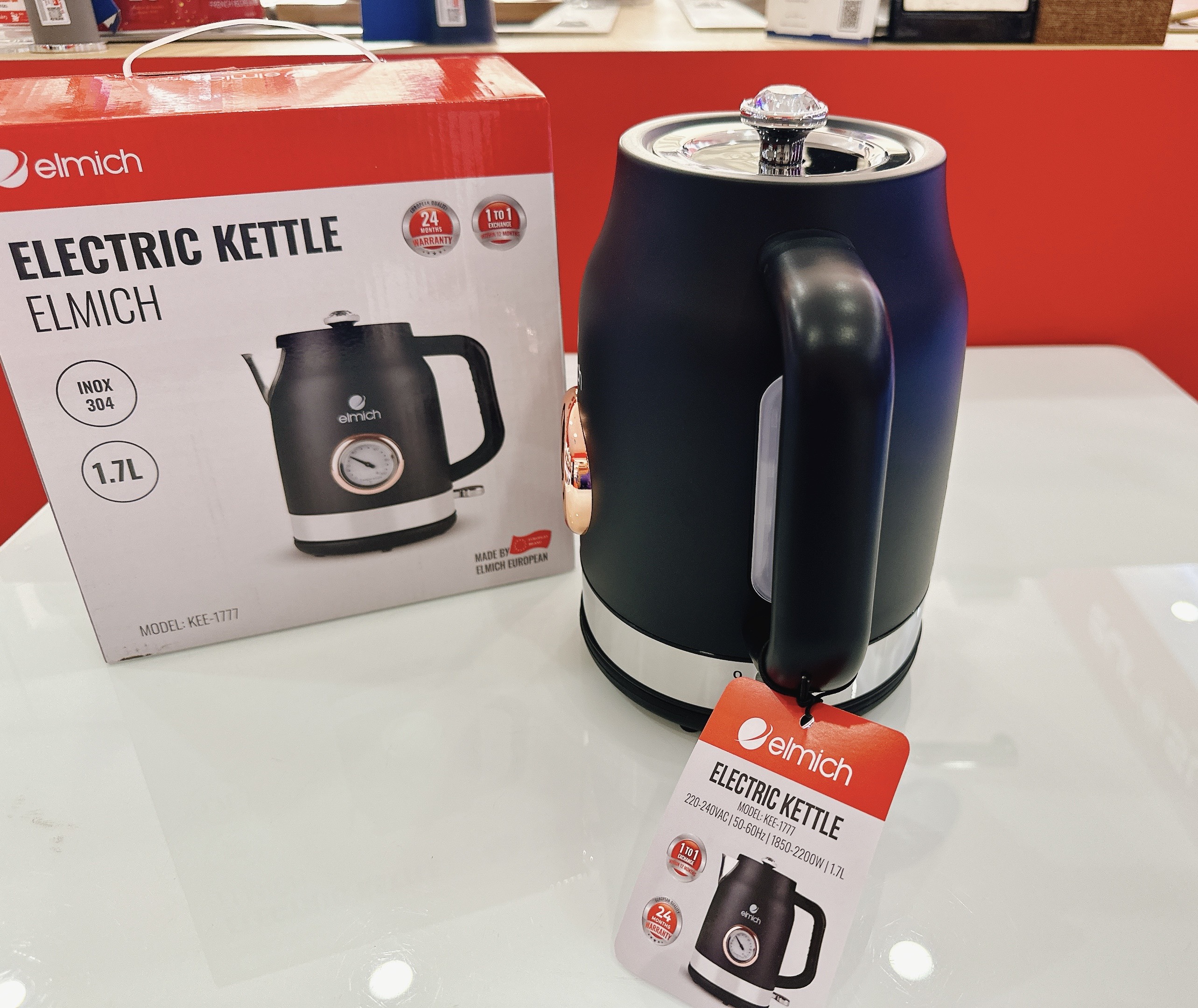 Ấm đun nước siêu tốc Elmich 1,7L KEE-1777- Hàng Chính Hãng
