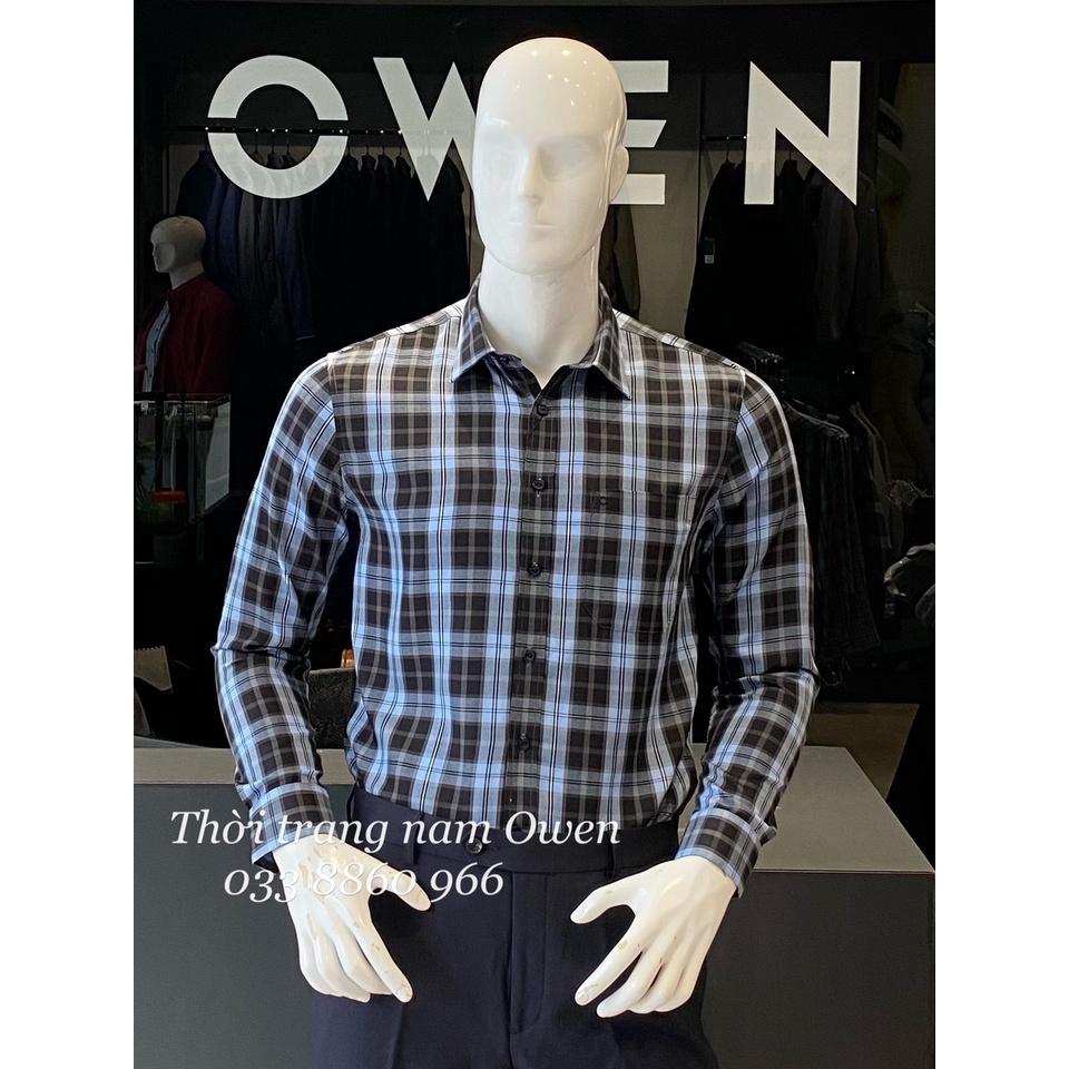 OWEN - Áo sơ mi dài tay Owen Regular fit chất sợi tre kẻ ca rô 61050