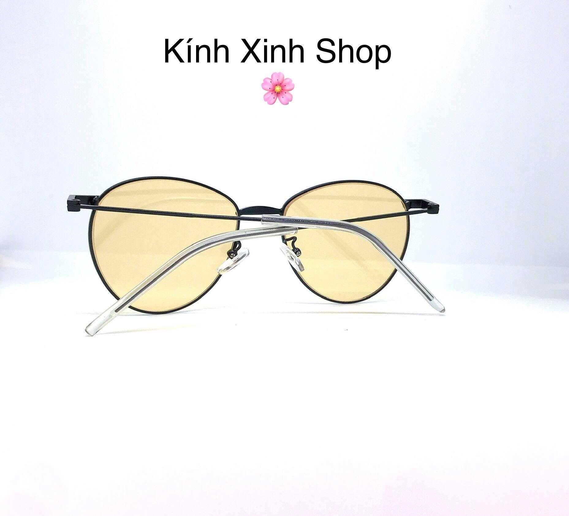 Kính râm màu Mắt tròn ulzzang sành điệu siêu chất cho Nam và nữ