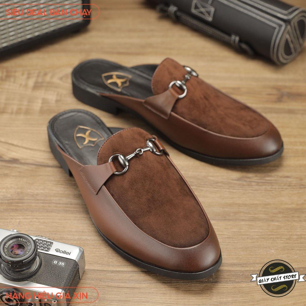Sục nam da Pu, đế cao su Xoăn Shop S001 B2