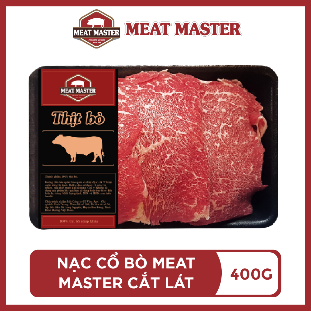 Nạc cổ bò cắt lát Meat Master - Giao nhanh