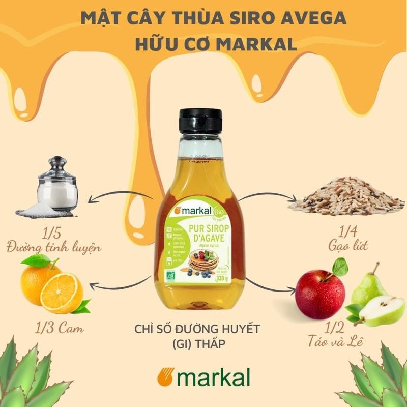 Mật cây thùa si rô agave hữu cơ Markal 330g