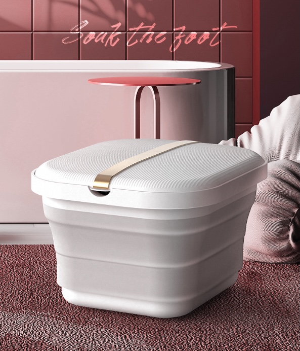 Bồn massage ngâm chân gấp gọn con lăn xoay tự động công nghệ Hàn Quốc Folding Foot Bath