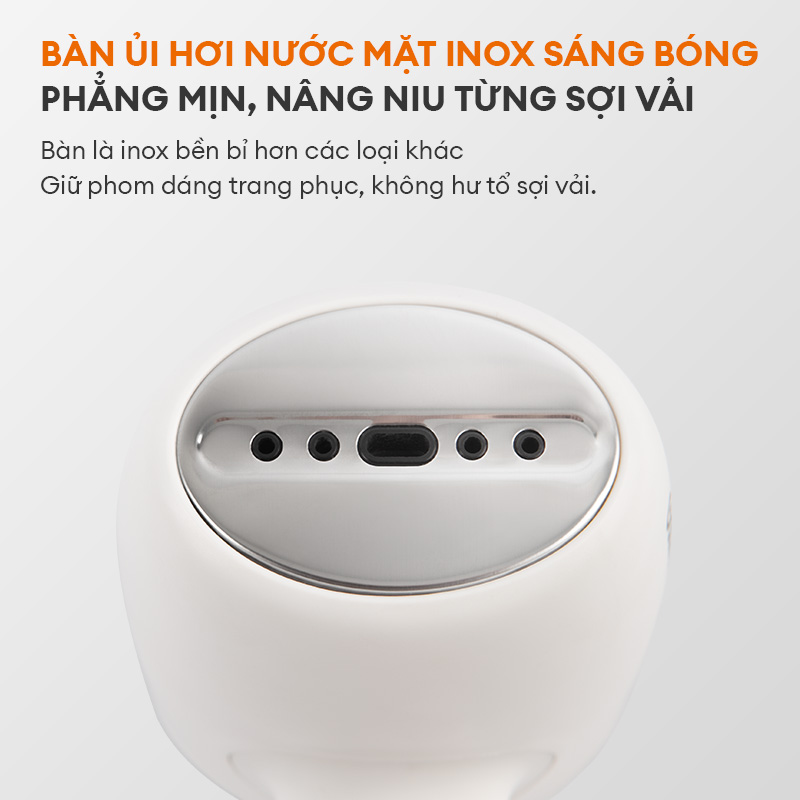 Bàn ủi hơi nước cầm tay Gaabor GS1200M-WH01A công suất 1200W dung tích 100ml - Hàng chính hãng