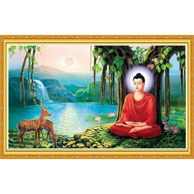 Tranh đính đá Phật Thích Ca Mâu Ni - chưa đính