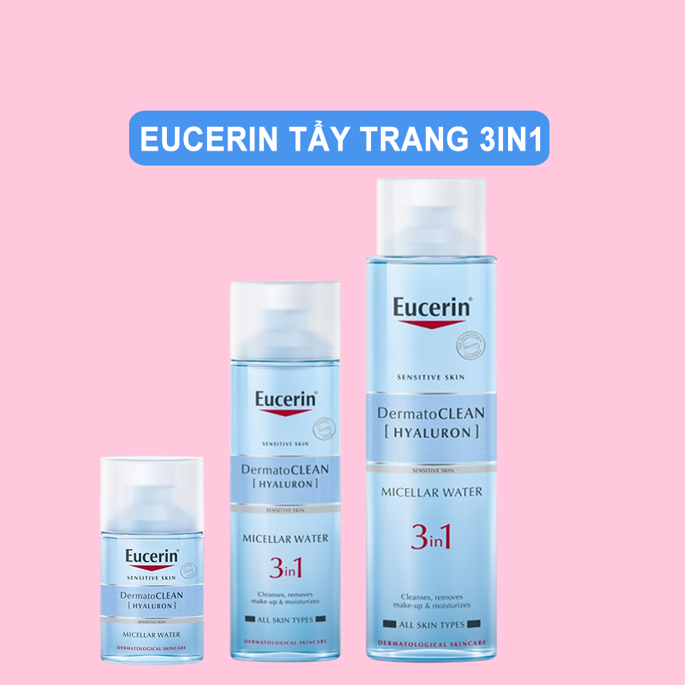 Nước Tẩy Trang Eucerin Dermato Clean [HYALURON] Micellar Cleansing 3in1