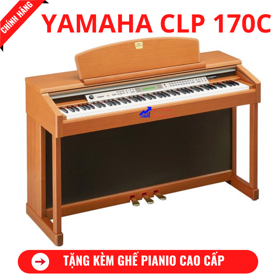 Đàn Piano Điện Yamaha CLP 170C Tặng Kèm Ghế Piano Cao Cấp + Khăn Phủ Đàn