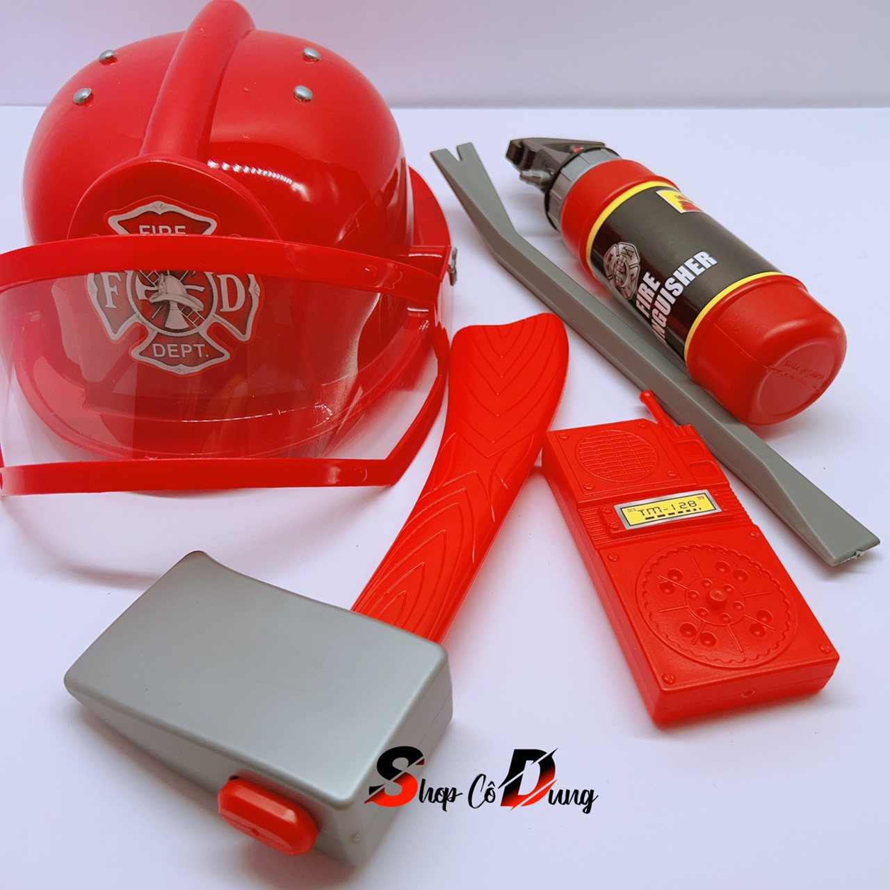 Bộ đồ chơi hoá trang lính cứu hoả cho trẻ em, đồ chơi hướng nghiệp cho bé - Quà tặng hấp dẫn cho bé