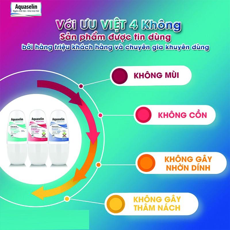 Lăn khử mùi dành cho nữ Aquaselin 50ml (loại nhẹ)