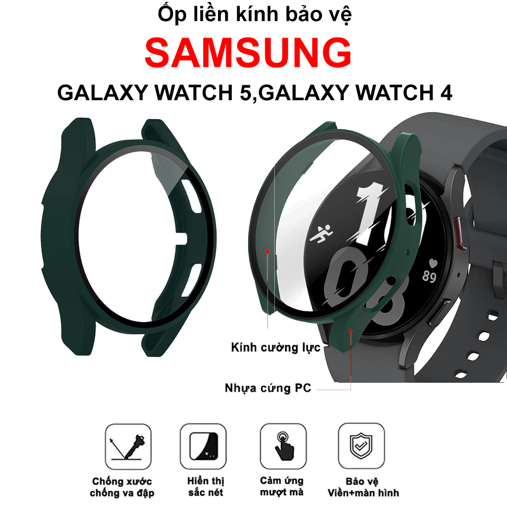 Ốp liền kính bảo vệ chống va đập đồng hồ Galaxy Watch 5, Galaxy Watch 4