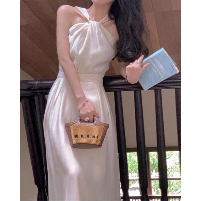 Đầm midi cổ yếm dây chéo Mydu Dress