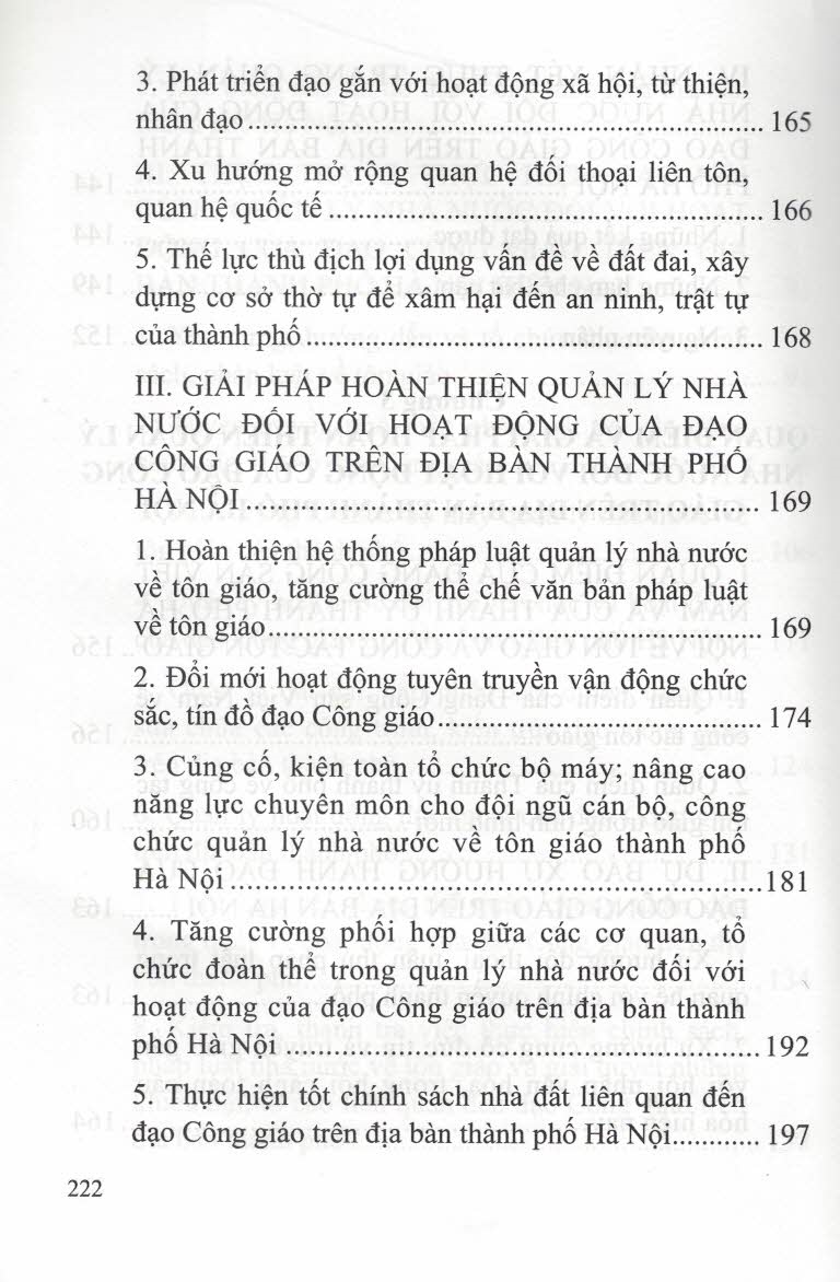 Quản Lý Nhà Nước Đối Với Hoạt Động Của Đạo Công Giáo Trên Địa Bàn Thành Phố Hà Nội - Một Số Vấn Đề Lý Luận Và Thực Tiễn