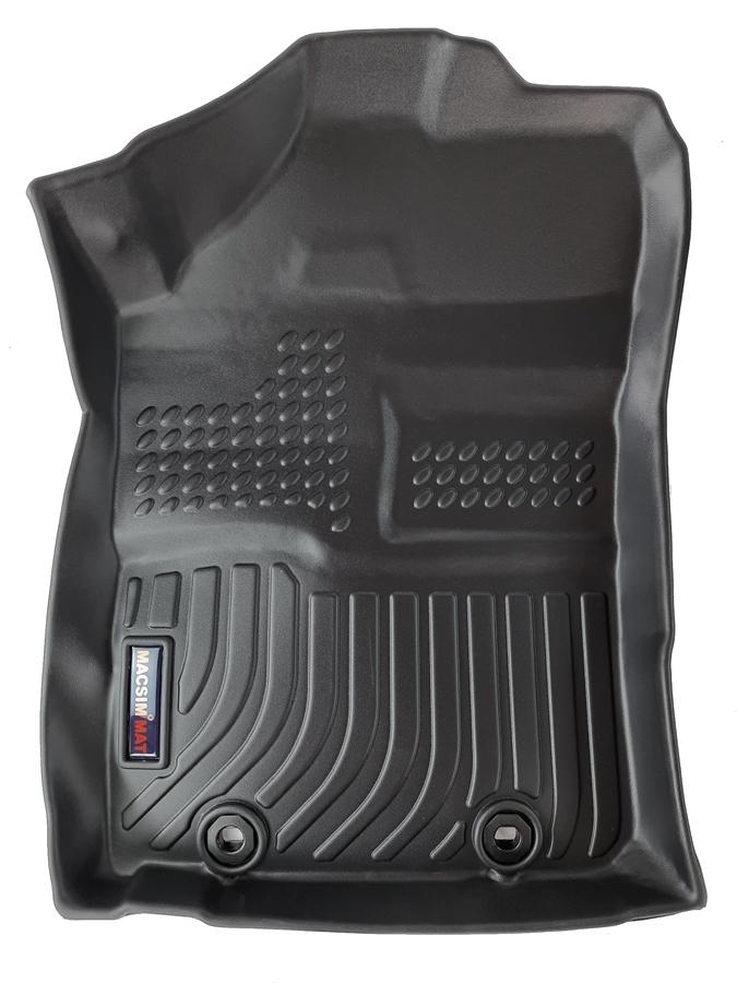 Thảm lót sàn xe Toytota Wigo 2017-2020 Nhãn hiệu Macsim chất liệu nhựa TPV cao cấp màu đen