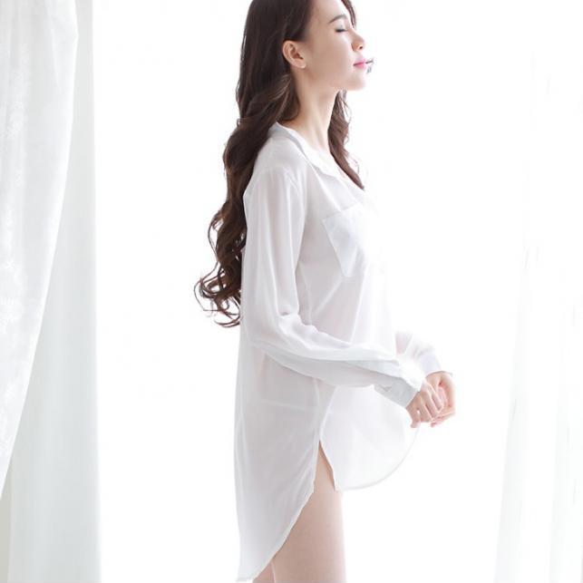 Áo Sơ Mi Mặc Ngủ Vải Cát Morie Fashion (Dưới 60kg)