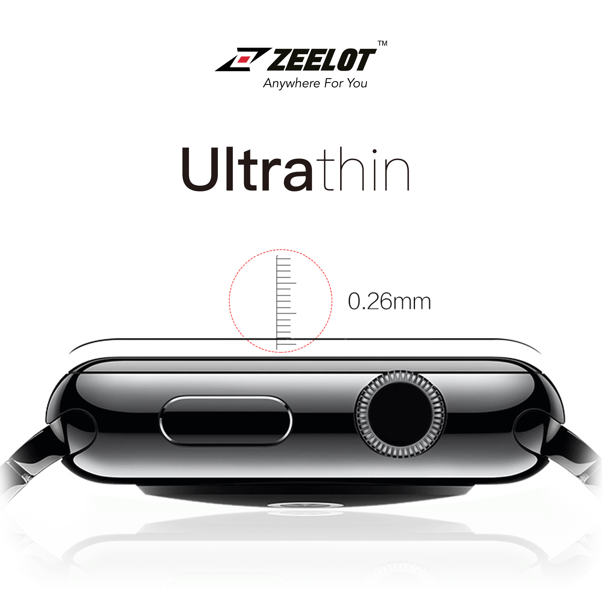 Kính Cường Lực Chống Vân Tay Zeelot 3D Curved Dành Cho Apple Watch 40mm / 44mm_ Hàng Chính Hãng