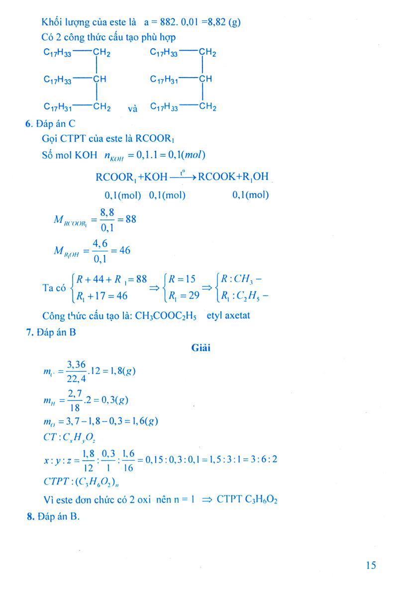 Giải Bài Tập Hóa Học Lớp 12 (Chương Trình Chuẩn)