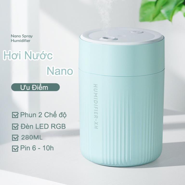 Máy Xông Tinh Dầu Chạy Pin 6h-10h, Máy Phun Sương Tạo Ẩm Thông Minh MX03