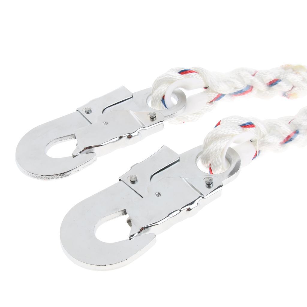 23KN Climbing Fall Protection Lanyard Harness Rope Belt with Carabiner Outdoor Sports Accessories
