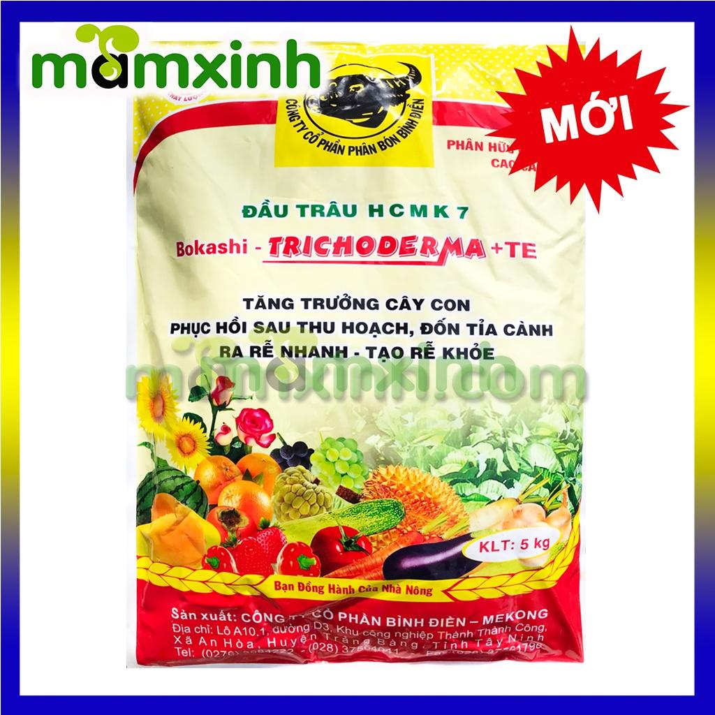 Phân Bón Đầu Trâu Hữu Cơ Trichoderma + TE Túi Lớn 5kg