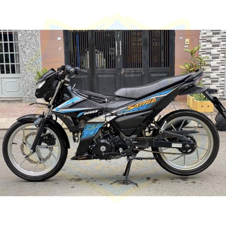 Tem xe Satria fi xanh đen