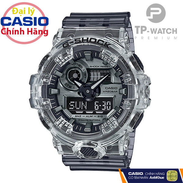 Đồng hồ nam Casio G-Shock GA-700SK-1ADR Skeleton | GA-700SK-1A G-Shock trong suốt