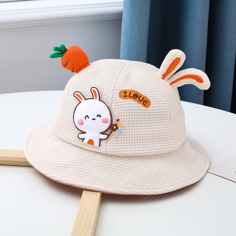 [KIDSALE] Mũ vành trẻ em hoạt hình thỏ cà rốt dễ thương êm nhẹ hút mồ hôi phù hợp mang đi học đi chơi NaHi ngochieu1111