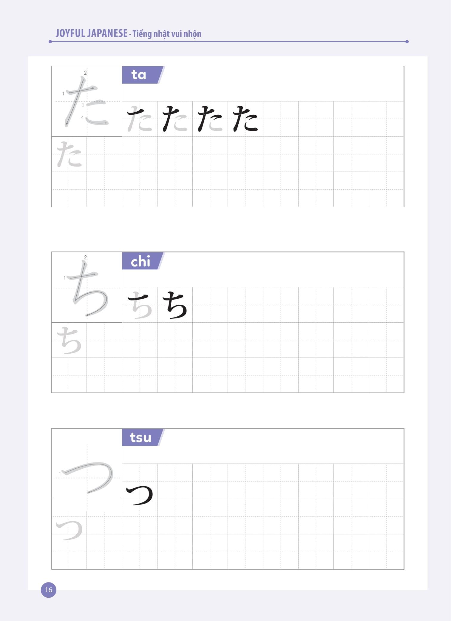 Sách Joyful Japanese - Tiếng Nhật vui nhộn - Tập Viết