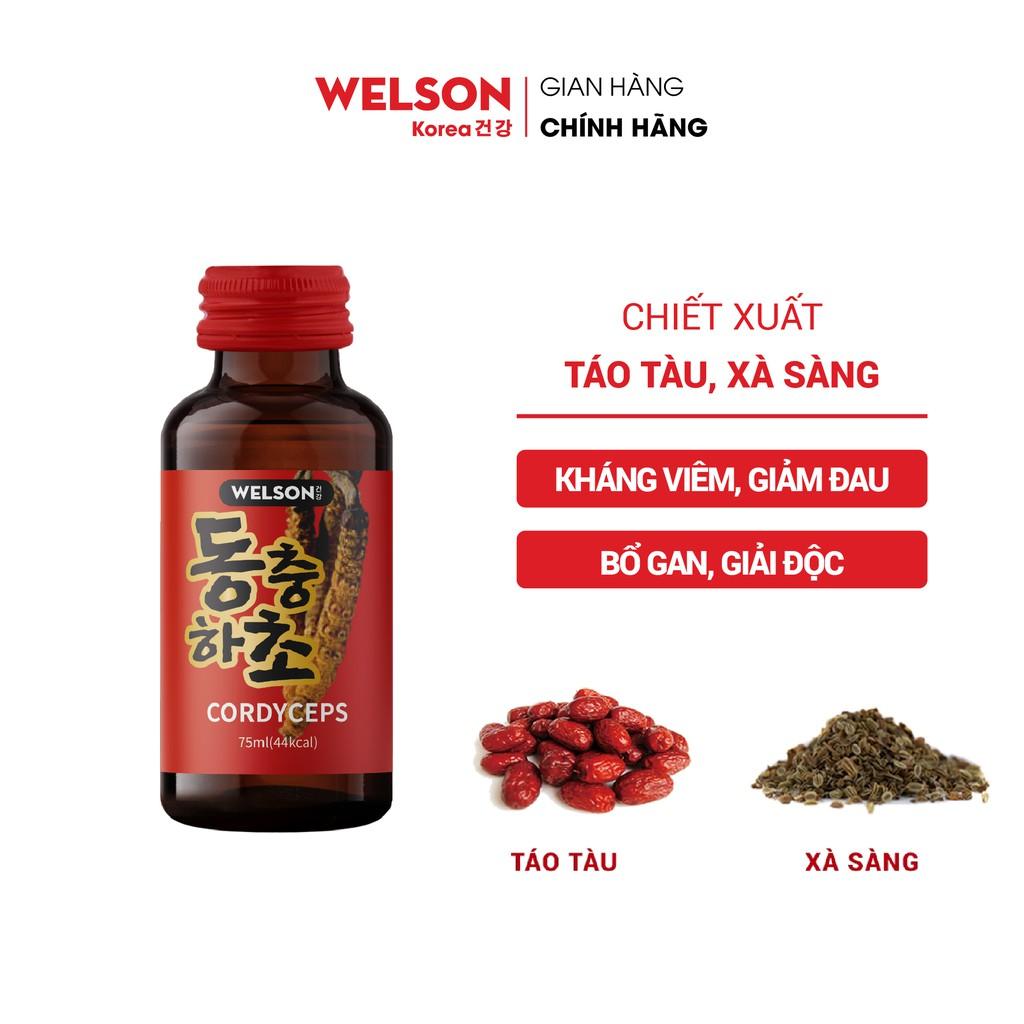 Nước uống Đông Trùng Hạ Thảo Welson Cordyceps Hộp 3 chai 75ml