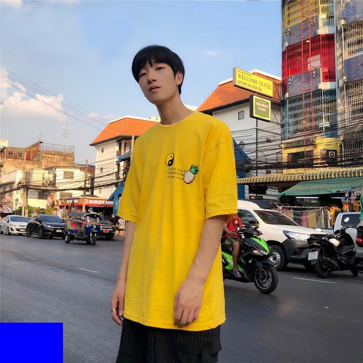 Áo Thun Nam Unisex Tay Lỡ Logo Trái Thơm ATN5308