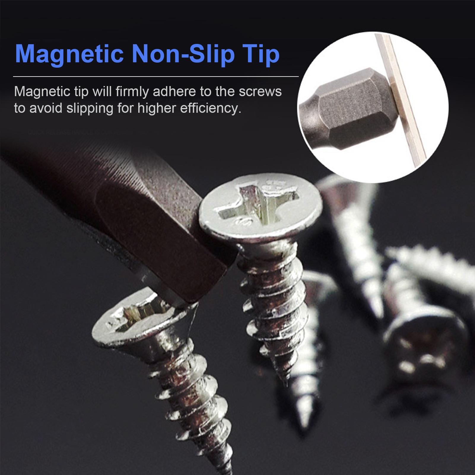 12 cái Tuốc nơ vít điện từ tính Bit Chéo Đầu 1/4 Chân Hex 50mm