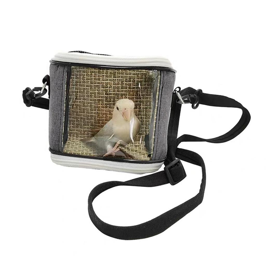 Bird Parrot Carrier Bag Transparent Breathable Pet Travel Bag for Rabbit