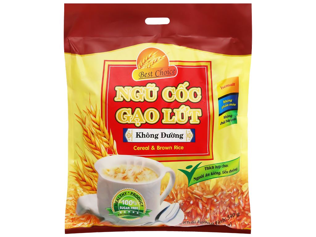 NGŨ CỐC GẠO LỨT KHÔNG ĐƯỜNG BEST CHOICE 480G