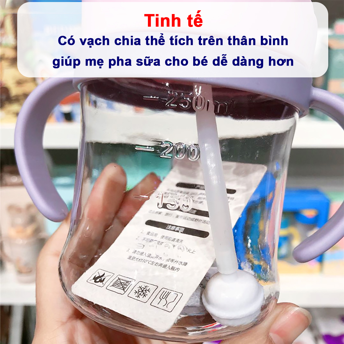 Bình nước cho bé chống sặc cao cấp Baby-S, Bình tập uống nước cho bé bằng nhựa PP chịu nhiệt tốt – SBN009